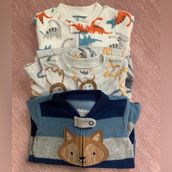 Carter's Other - 3 Piece Carter’s 0-3 Month Fleece Pajama Set